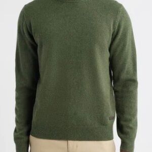 Barbour wool patch green crewneck sweater
